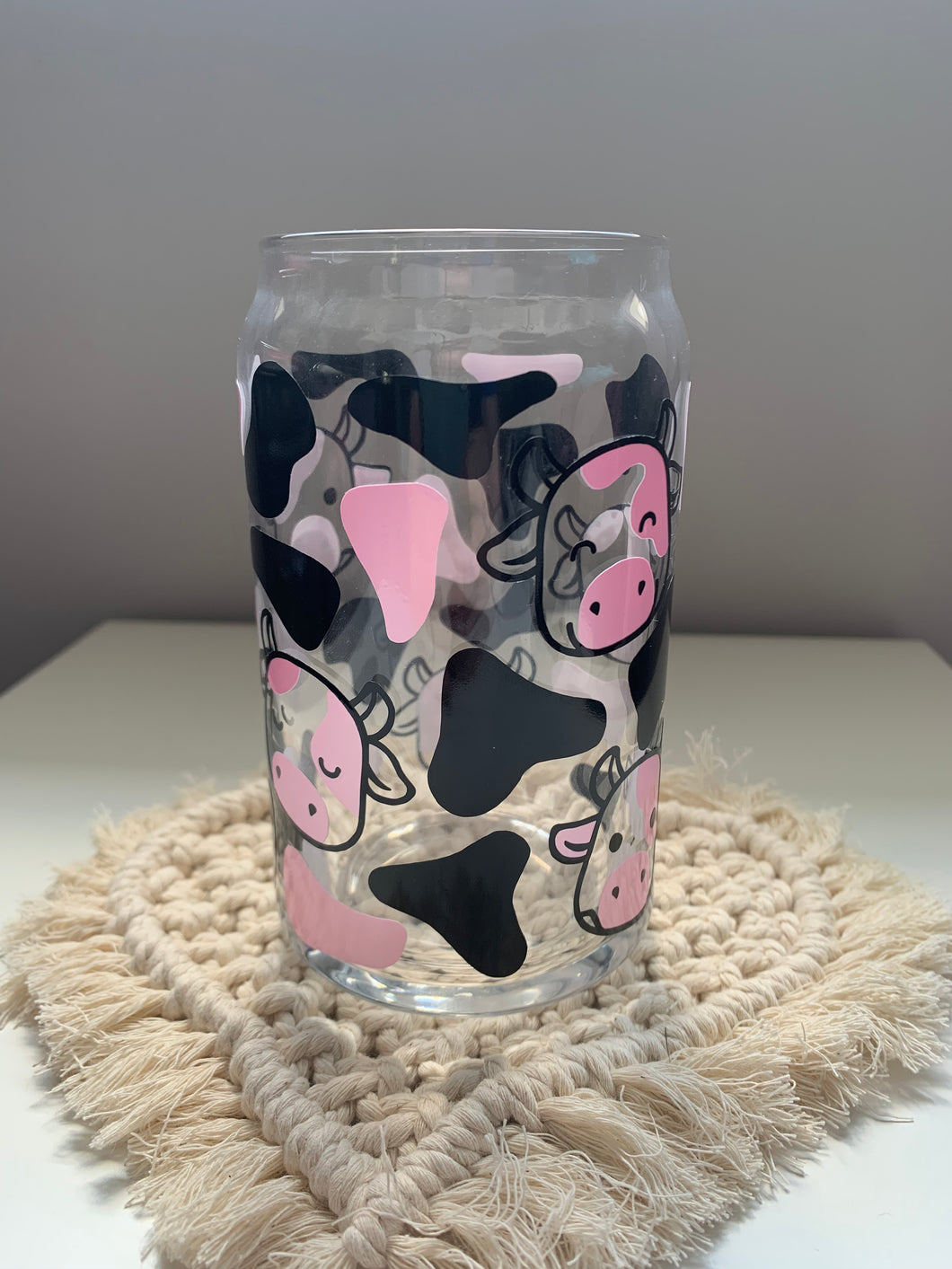 Baby Cows Glass Can